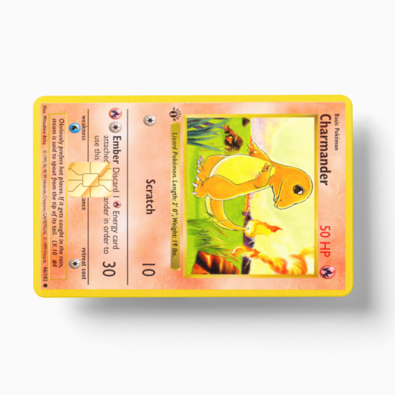 Pokemon Card Charmander (Holographic) - Card Emblems Pokemon Card Charmander (Holographic) - Card Emblems
