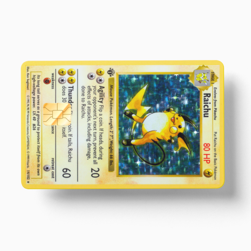 Pokemon Card Raichu (Holographic) - Card Emblems Pokemon Card Raichu (Holographic) - Card Emblems