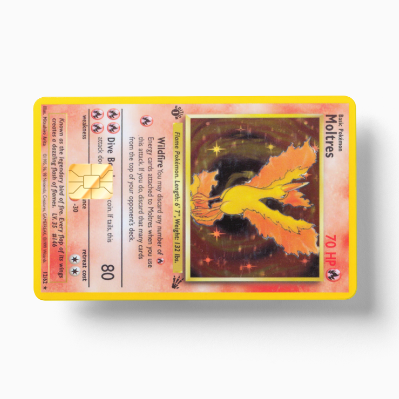 Pokemon Card Moltres (Holographic) - Card Emblems Pokemon Card Moltres (Holographic) - Card Emblems
