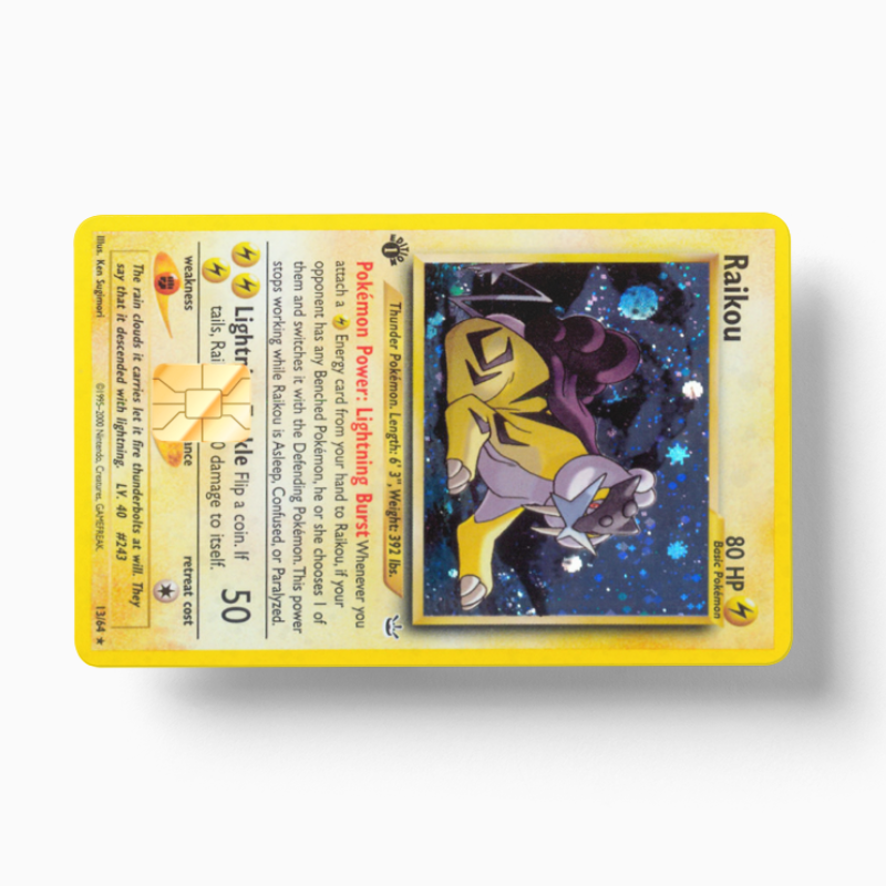 Pokemon Card Raikou (Holographic) - Card Emblems Pokemon Card Raikou (Holographic) - Card Emblems
