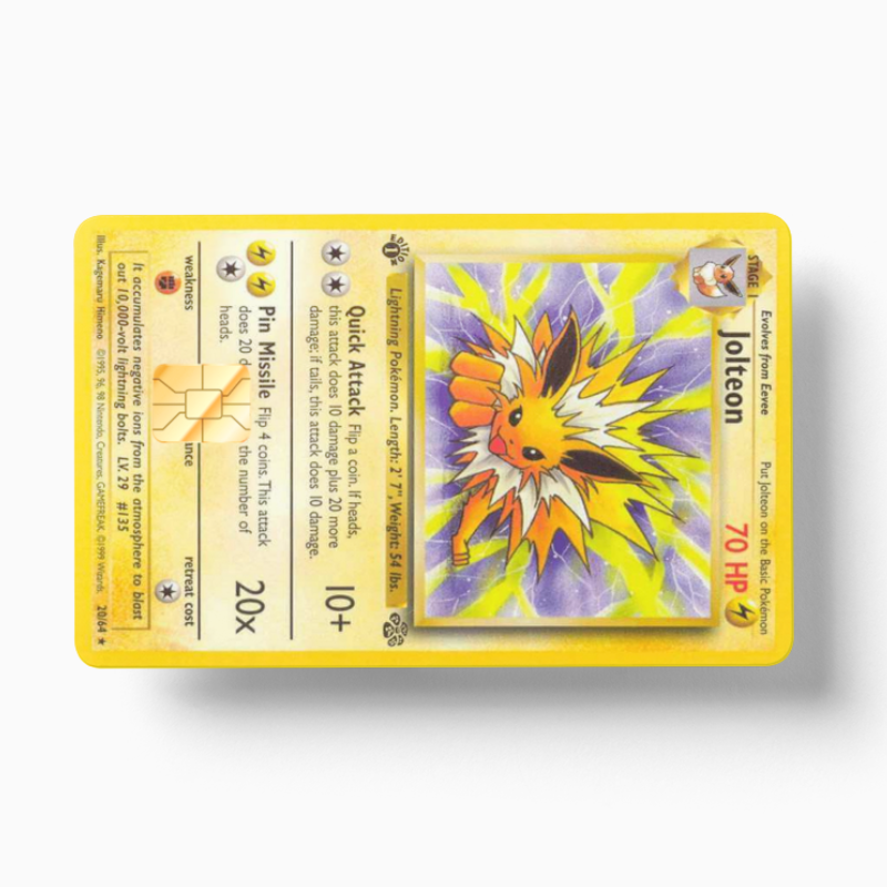 Pokemon Card Jolteon (Holographic) - Card Emblems Pokemon Card Jolteon (Holographic) - Card Emblems