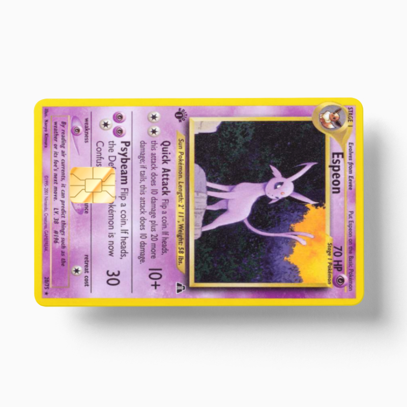 Pokemon Card Espeon (Holographic) - Card Emblems Pokemon Card Espeon (Holographic) - Card Emblems