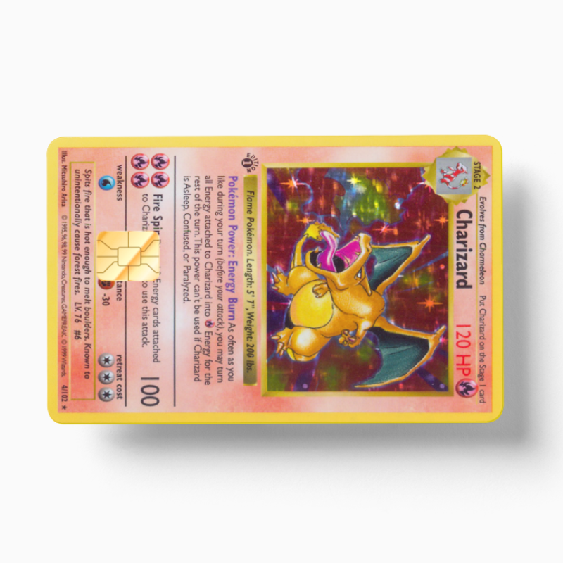 Pokemon Card Charizard (Holographic) - Card Emblems Pokemon Card Charizard (Holographic) - Card Emblems
