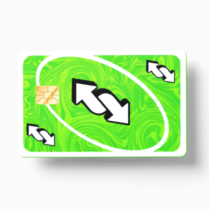 Uno Reverse Card Green (Holographic) - Card Emblems Uno Reverse Card Green (Holographic) - Card Emblems