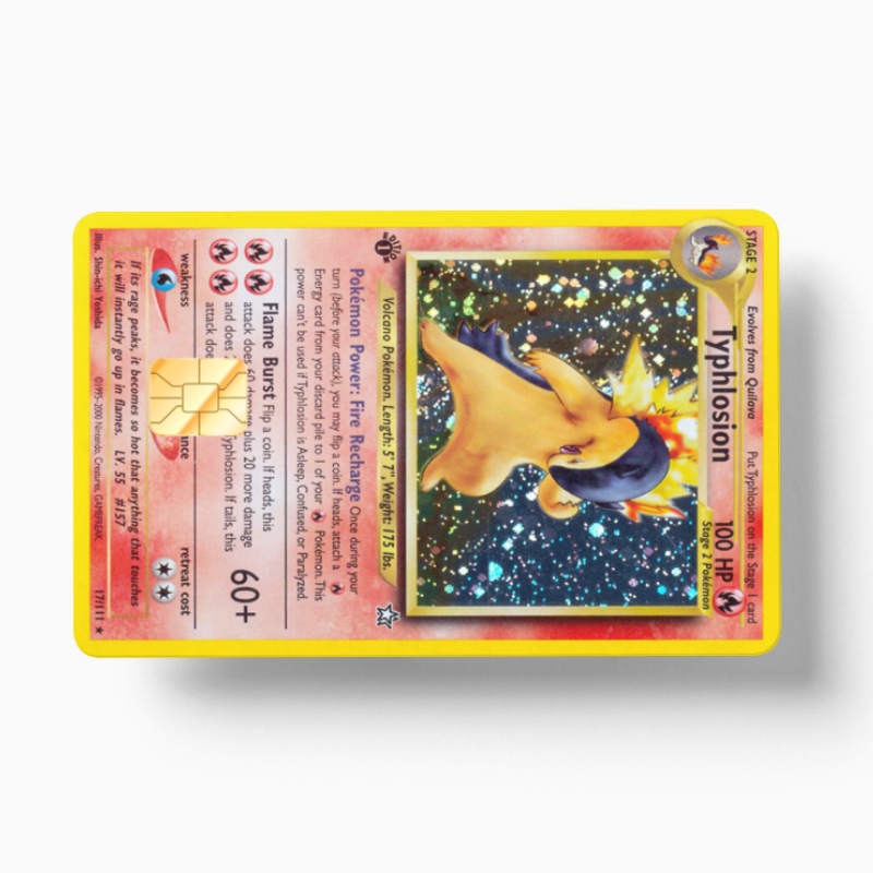 Pokemon Card Typhlosion (Holographic) - Card Emblems Pokemon Card Typhlosion (Holographic) - Card Emblems