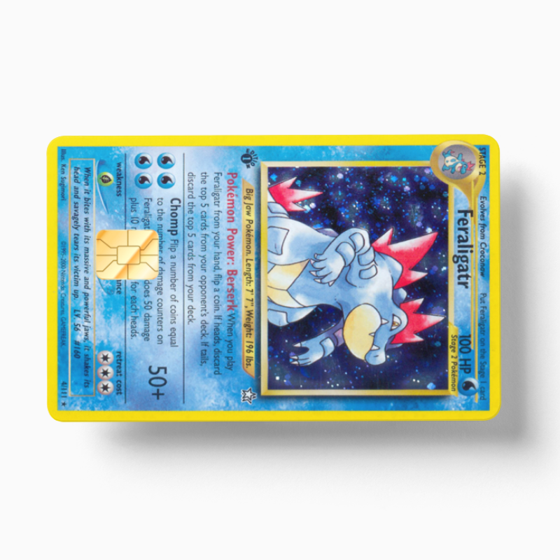 Pokemon Card Feraligatr (Holographic) - Card Emblems Pokemon Card Feraligatr (Holographic) - Card Emblems