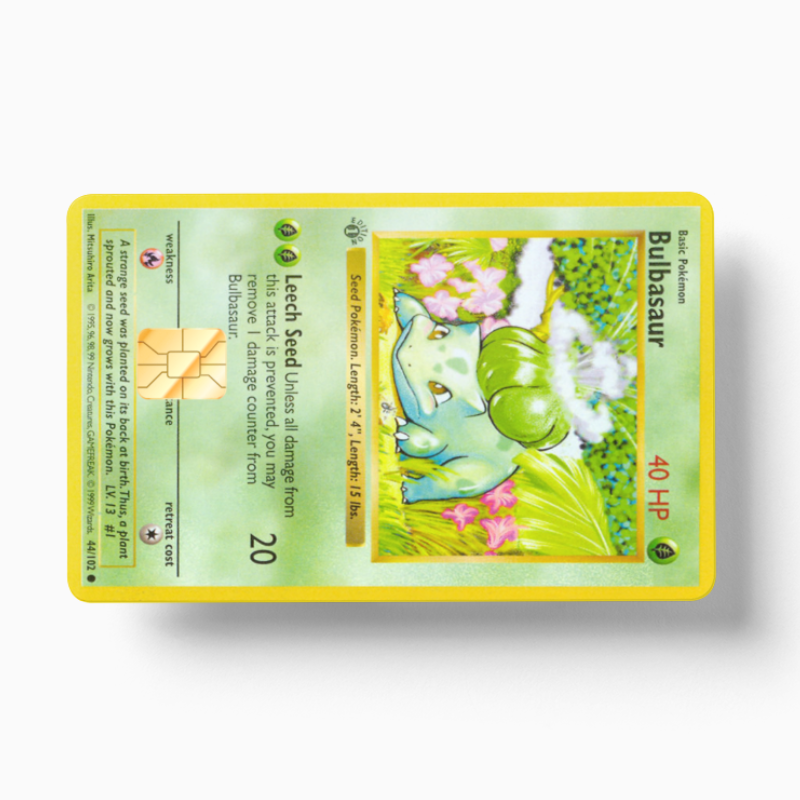 Pokemon Card Bulbasaur (Holographic) - Card Emblems Pokemon Card Bulbasaur (Holographic) - Card Emblems