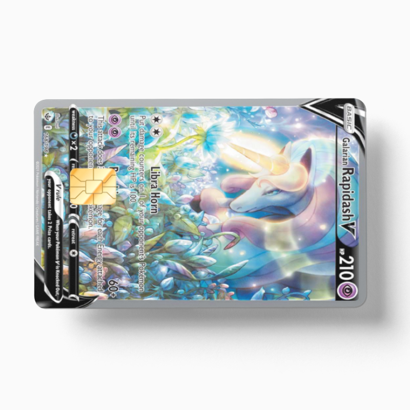 Pokemon Card Galarian Rapidash V (Holographic) - Card Emblems Pokemon Card Galarian Rapidash V (Holographic) - Card Emblems