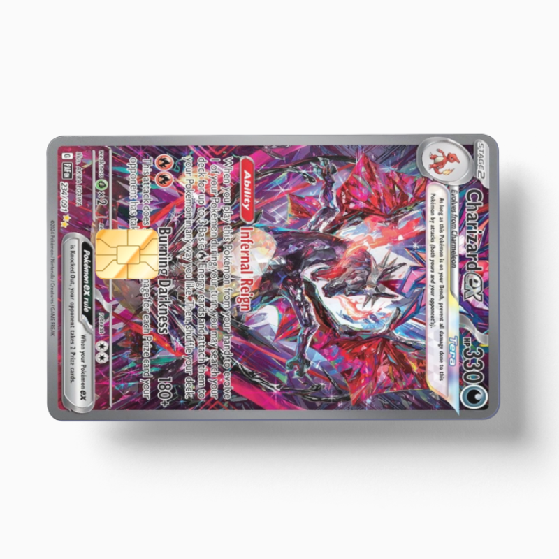 Pokemon Card Charizard Ex (Holographic) - Card Emblems Pokemon Card Charizard Ex (Holographic) - Card Emblems