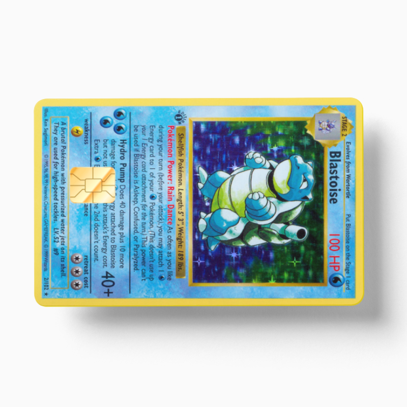 Pokemon Card Blastoise (Holographic) - Card Emblems Pokemon Card Blastoise (Holographic) - Card Emblems