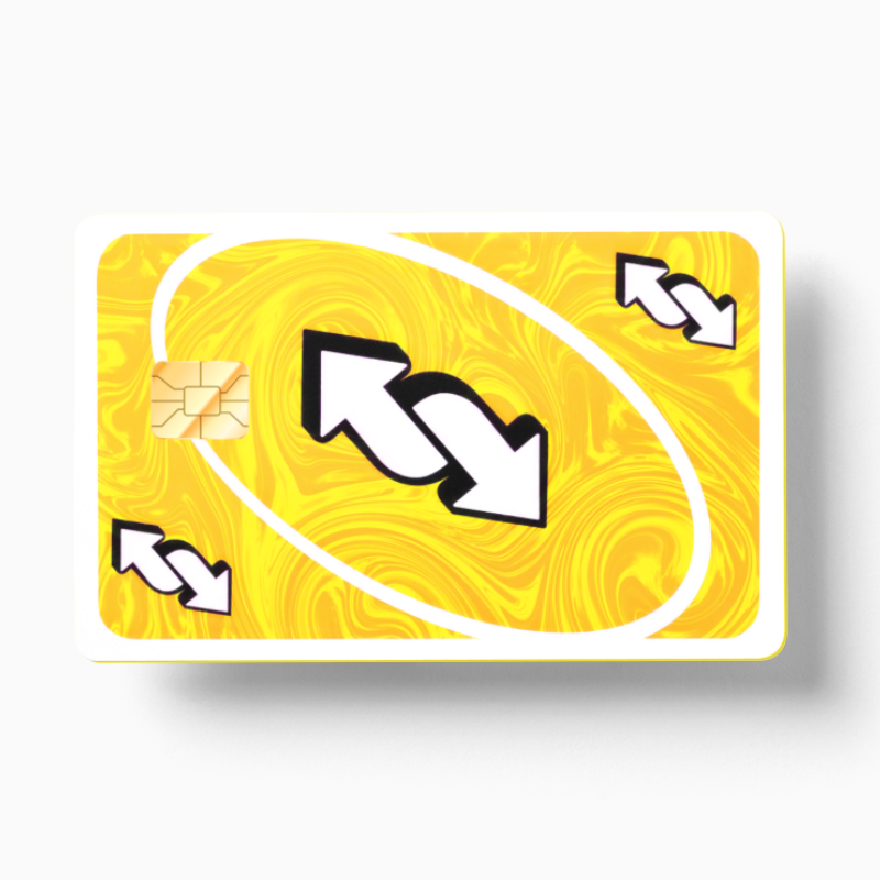 Uno Reverse Card Yellow (Holographic) - Card Emblems Uno Reverse Card Yellow (Holographic) - Card Emblems