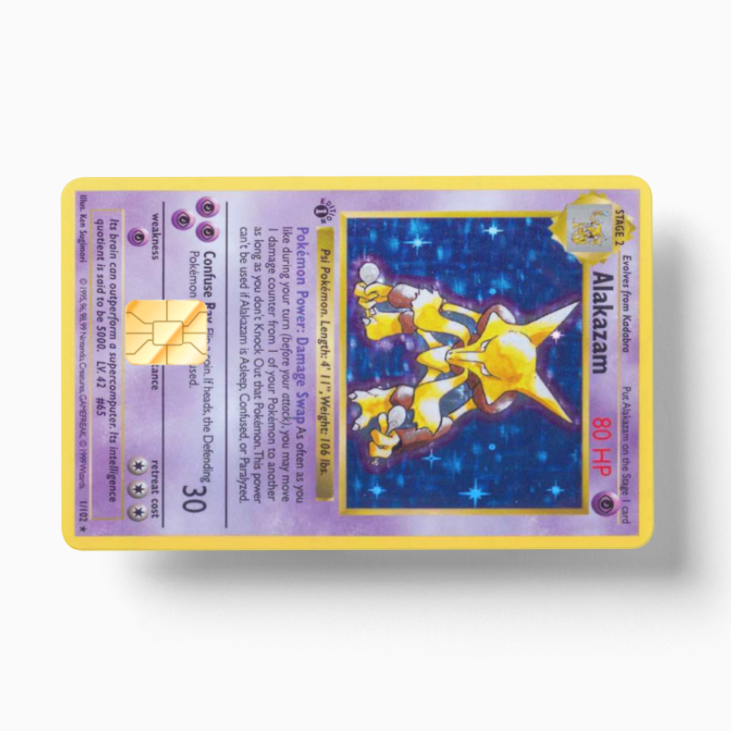 Pokemon Card Alakazam (Holographic) - Card Emblems Pokemon Card Alakazam (Holographic) - Card Emblems