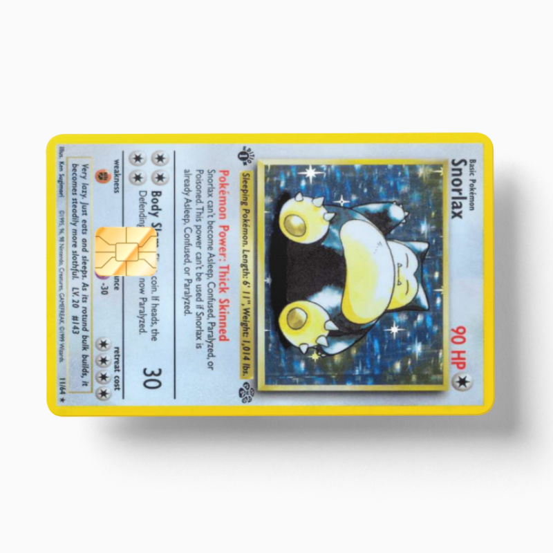 Pokemon Card Snorlax (Holographic) - Card Emblems Pokemon Card Snorlax (Holographic) - Card Emblems