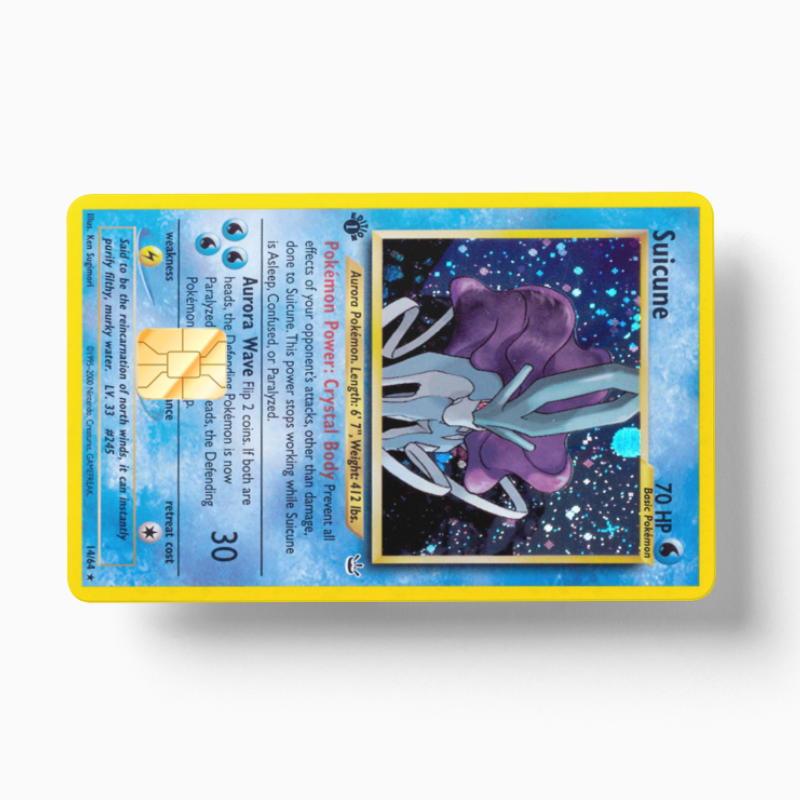 Pokemon Card Suicune (Holographic) - Card Emblems Pokemon Card Suicune (Holographic) - Card Emblems