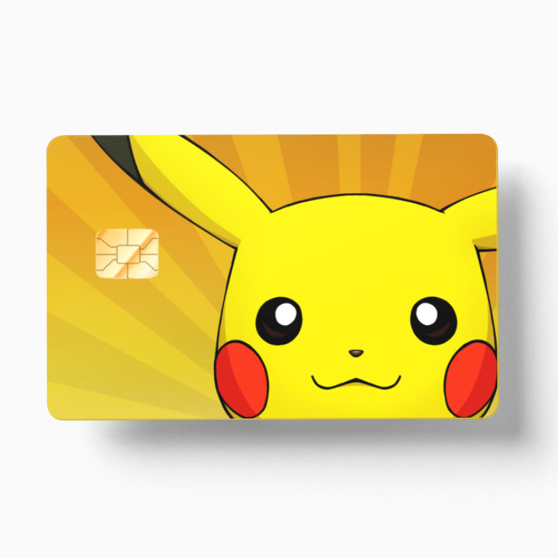 pikachu face on pokemon card Peeking Pikachu (Holographic)
