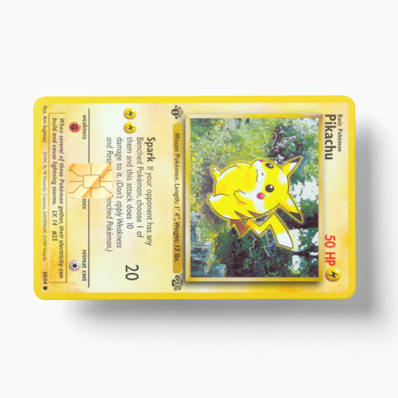 Pokemon Card Pikachu (Holographic) - Card Emblems Pokemon Card Pikachu (Holographic) - Card Emblems