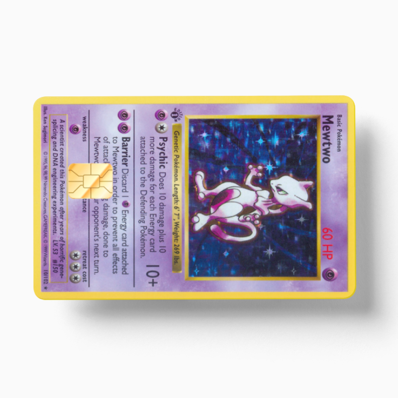 Pokemon Card Mewtwo (Holographic) - Card Emblems Pokemon Card Mewtwo (Holographic) - Card Emblems
