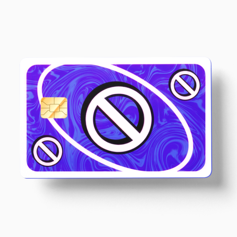 holographic uno cards Uno Skip Card Blue (Holographic)