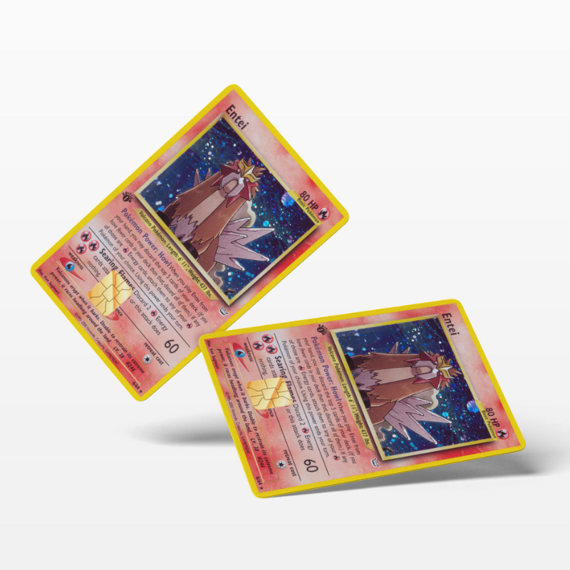 holographic entei card Entei GX Holo SM Shining Legends 10/73 (Custom