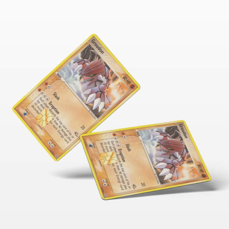 Pokemon Card Groudon (Holographic) - Card Emblems Pokemon Card Groudon (Holographic) - Card Emblems