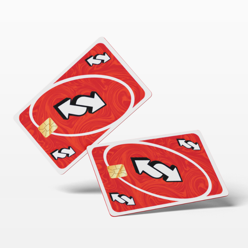 Uno Reverse Card Red (Holographic) - Card Emblems Uno Reverse Card Red (Holographic) - Card Emblems