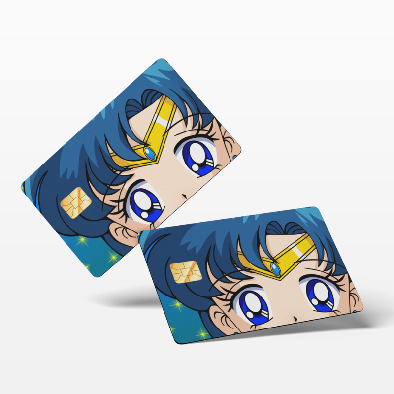 Peeking Sailor Mercury (Holographic) - Card Emblems Peeking Sailor Mercury (Holographic) - Card Emblems