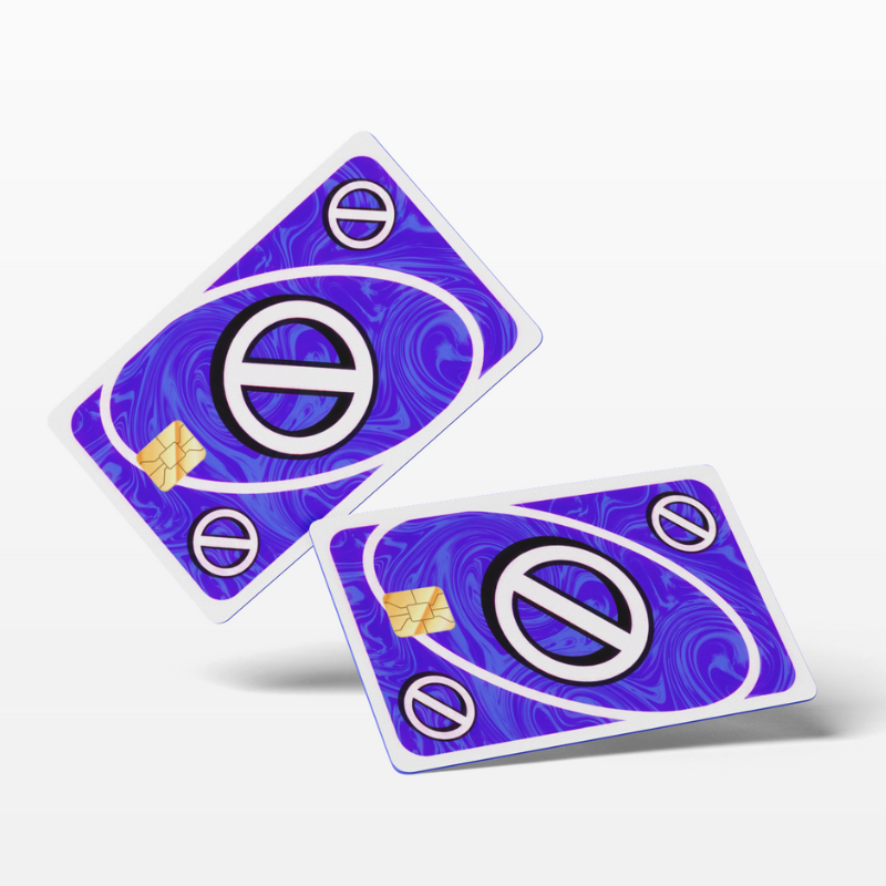 holographic uno cards Uno Skip Card Blue (Holographic)