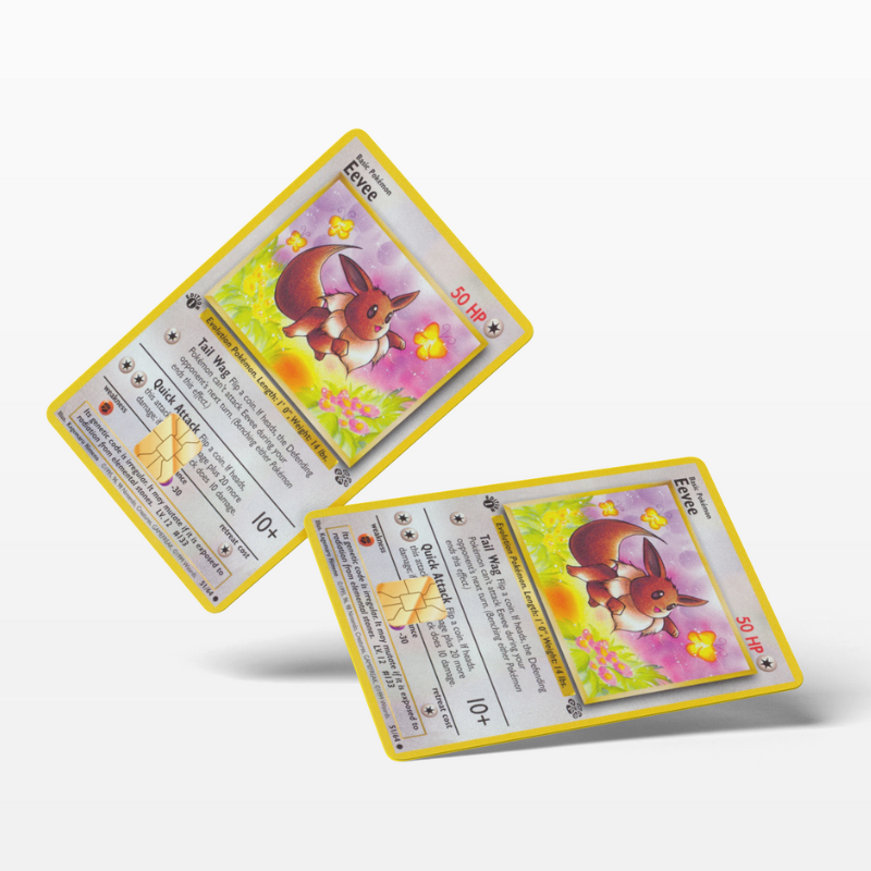 Pokemon Card Eevee (Holographic) - Card Emblems Pokemon Card Eevee (Holographic) - Card Emblems