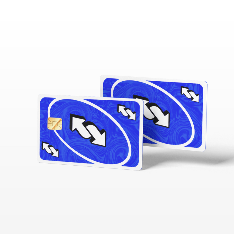 Uno Reverse Card Blue (Holographic) - Card Emblems Uno Reverse Card Blue (Holographic) - Card Emblems