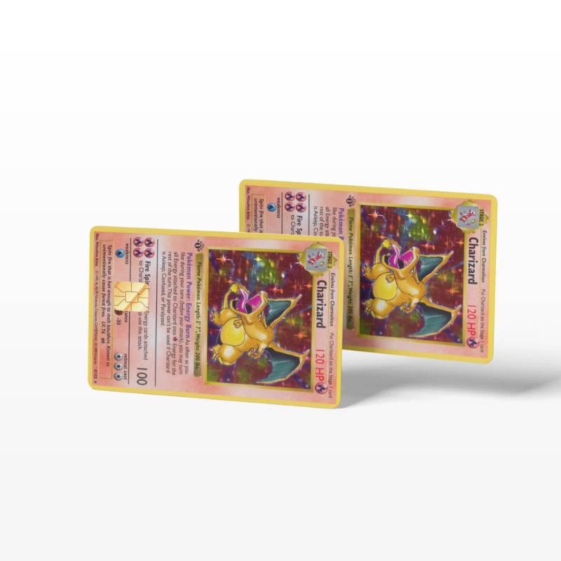 Pokemon Card Charizard (Holographic) - Card Emblems Pokemon Card Charizard (Holographic) - Card Emblems