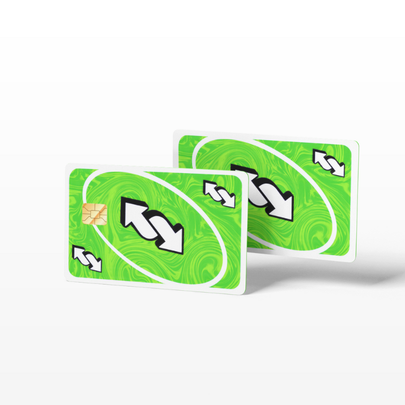 Uno Reverse Card Green (Holographic) - Card Emblems Uno Reverse Card Green (Holographic) - Card Emblems