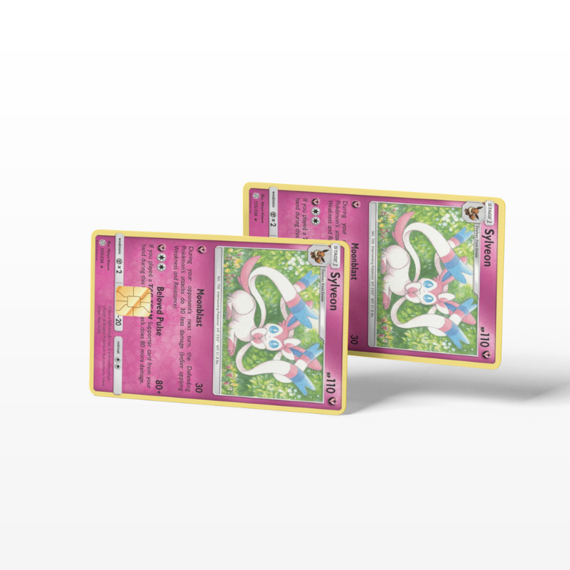 holographic sylveon pokemon card 040 - Holofoil SV Prismatic Evolutions proof acrylic case and featuring a striking image of the captivating character Pokemon Graded: Sylveon ex 86/191