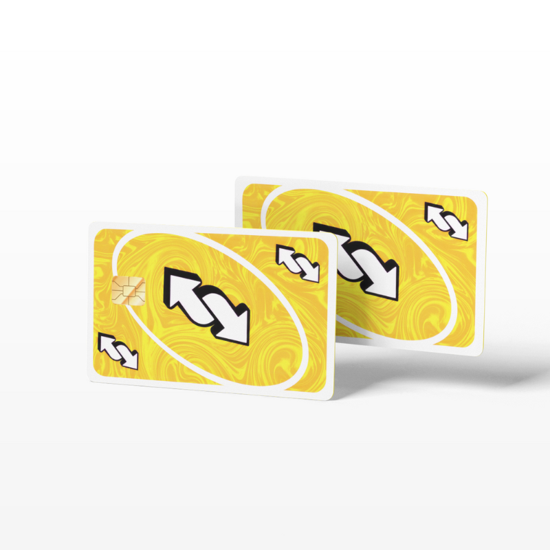 Uno Reverse Card Yellow (Holographic) - Card Emblems