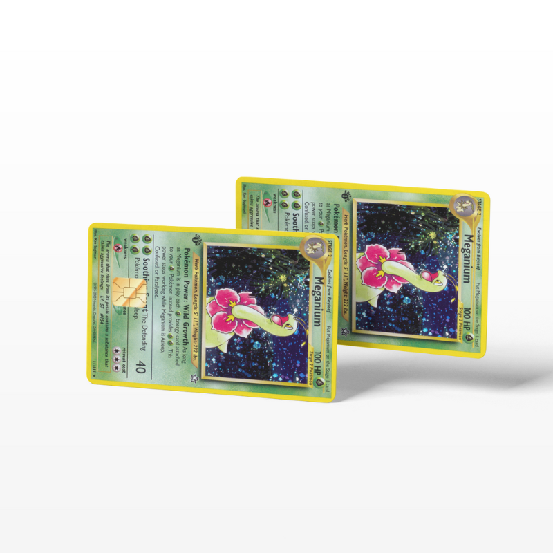 Pokemon Card Meganium (Holographic) - Card Emblems Pokemon Card Meganium (Holographic) - Card Emblems