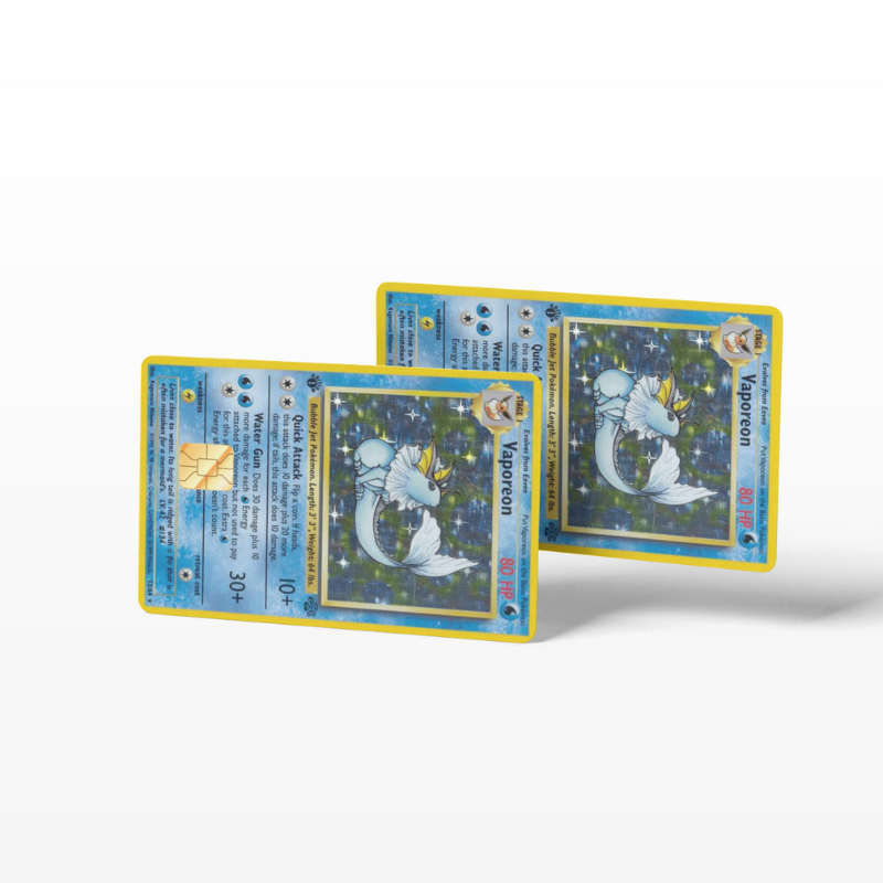 Pokemon Card Vaporeon (Holographic) - Card Emblems Pokemon Card Vaporeon (Holographic) - Card Emblems