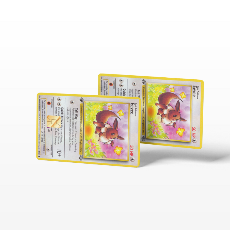 Pokemon Card Eevee (Holographic) - Card Emblems Pokemon Card Eevee (Holographic) - Card Emblems